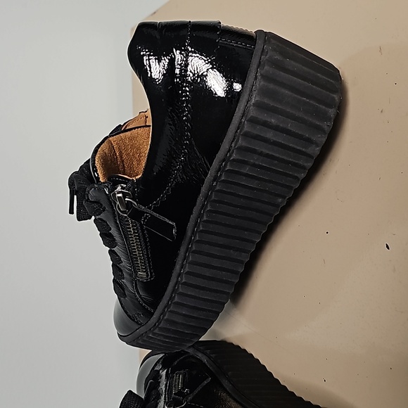 GABOR Women's Low-Top Black Patent Platform Sneakers Size 3½ (160418) - Picture 6 of 14